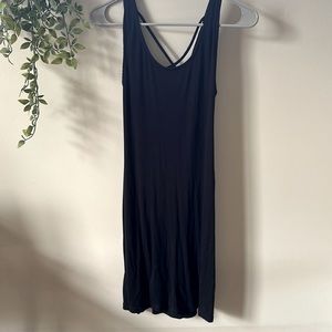 Black dress with open back